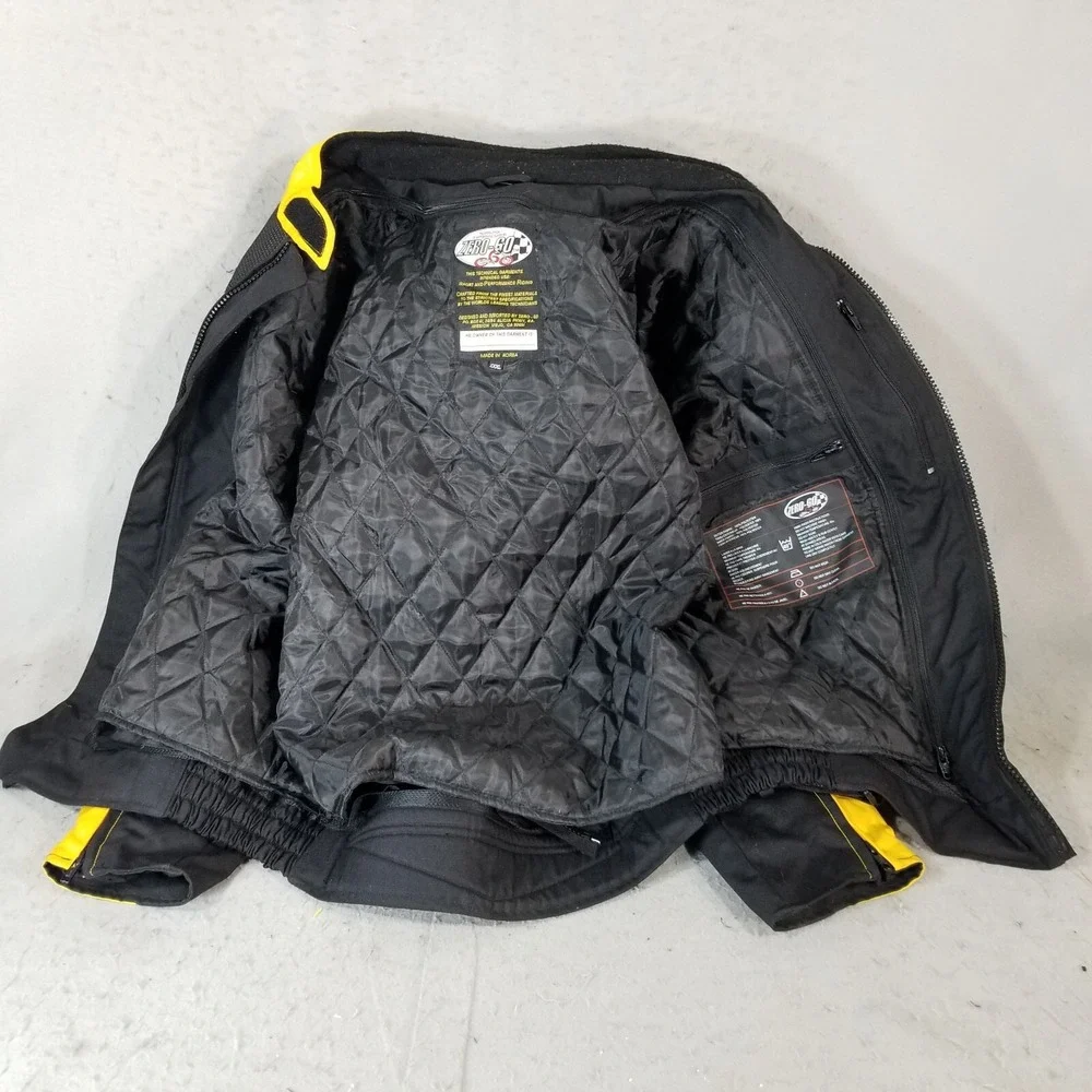 Zero-60 Flash Yellow/Black Textile/Leather Motorcycle Jacket Men's Sizes MD - XL